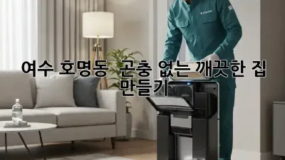 여수 호명동 🏡 곤충 없는 깨끗한 집 만들기! 🧽✨