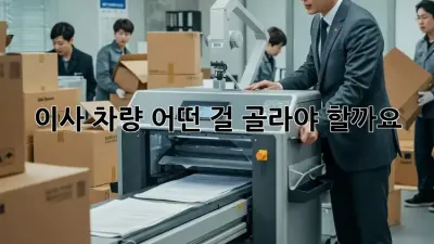 이사 차량, 어떤 걸 골라야 할까요? 🤔